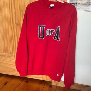 Russell Athletic Red U of A Men's Crewneck Sweatershirt